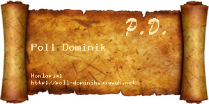 Poll Dominik névjegykártya